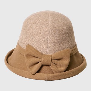 Anna-Kaci Women's Bow-Accented Cloche Hat - 1 of 4