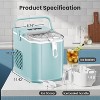 ZAFRO Ice Makers Countertop, Portable Ice Machine Maker with Handle, Self-Cleaning, 26Lbs/24H, 9 Cubes Ready in 6 Mins, (Green) - 2 of 4