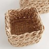 Plum & Post Abaca French Braid Storage Baskets Square Set Of 2 - 4 of 4