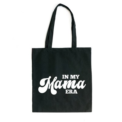 City Creek Prints In My Mama Era Canvas Tote Bag - 15x16 - Black