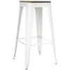 The Lakeside Collection Metal and Wood Counter Stool - Bar Stool White - 2 of 4