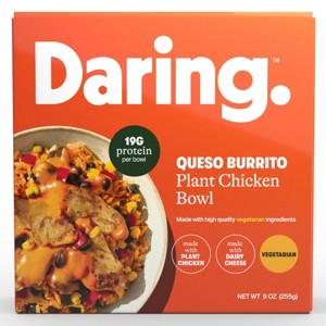 Daring Frozen Vegetarian Queso Burrito Plant Chicken Bowl - 9oz - 1 of 4