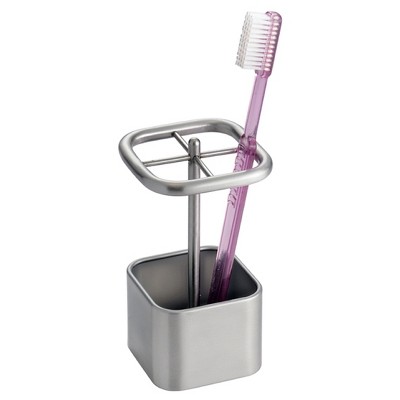 InterDesign Gia Stainless Steel Toothbrush Holder - Brushed