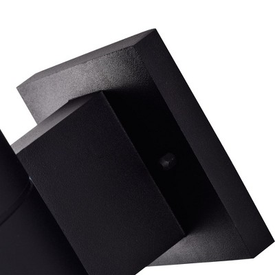 Matte Black Aluminum Cylinder Outdoor Wall Sconce