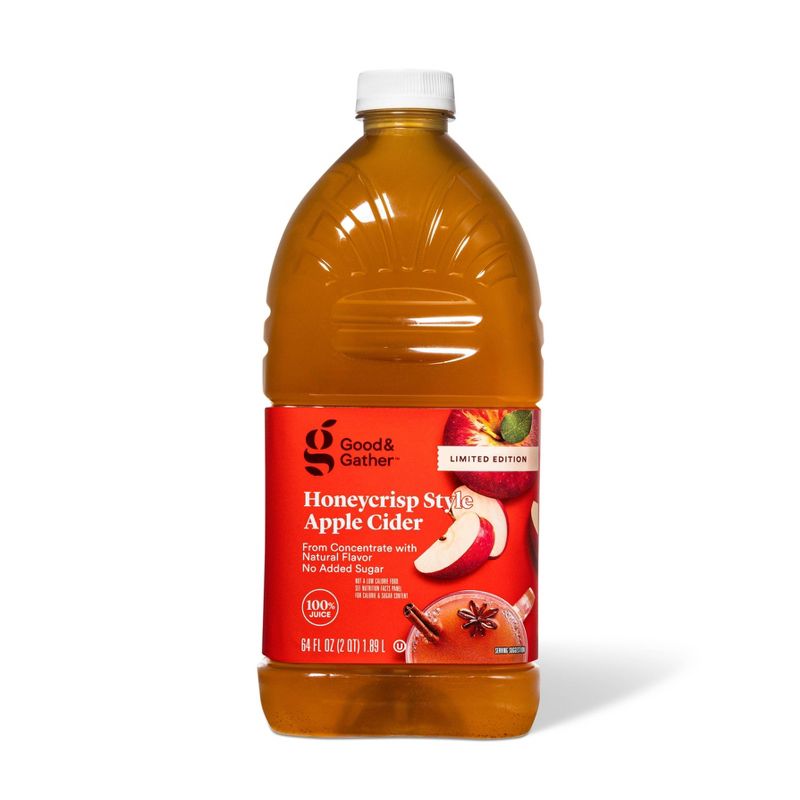 Honey Crisp Apple Cider - 64 fl oz Bottle - Good &#38; Gather&#8482;, 1 of 6