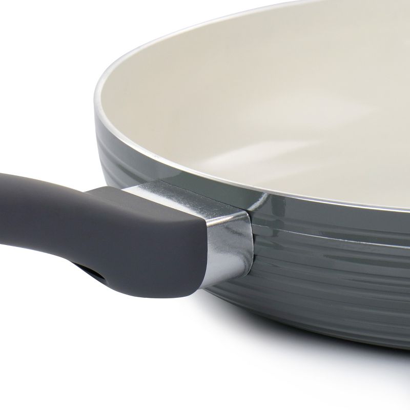 Oster Ridge Valley 12 Inch Aluminum Nonstick Frying Pan in Grey, 5 of 8