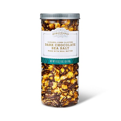 Holiday Dark Chocolate & Sea Salt Caramel Corn Clusters - 18oz - Wondershop™