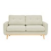 67.7'' Mid-Century Modern Loveseat Tufted Sofa with Wooden Legs and Polyester Upholstery for Living Room or Lounge-The Pop Home - 2 of 4