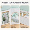 Tiny Land® Sweet Woodland Kids Play Tent - White and Green Indoor Playhouse - 4 of 4