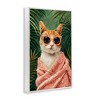 Stupell Industries Cozy Cat and Tropical Plants Framed Giclee Art - 2 of 4