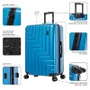 DUKAP Zahav Lightweight Hardside Large Checked Spinner Suitcase - Teal - 3 of 4