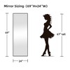 PexFix Rectangular Metal Framed Full Length Wall Mirror Free Standing Mirror in Black - 4 of 4