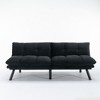 Leather-Look 2-Seater Convertible Sofa Bed with Adjustable Arm & Backrest - 4 of 4