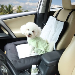 BingoPaw Memory Foam Dog Car Booster Seats Puppy Front Car Seats Protector Cushion Dog Bed with Safety Belt & Waterproof Washable Cover for Travel - 1 of 4