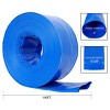 Syemin Drip Irrigation 100Ft Pool Backwash Hose, Heavy Duty Water Discharge Hose for Swimming Pool Filter Pump with 2 Clamp, Blue, 4"*4"*4" - 3 of 4