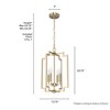 Hunter Fans 14" Zoanne Ceiling Light Pendant Alturas Gold Finish - 4 Bulb Dimmable Glam Fixture for Indoor Spaces - 4 of 4