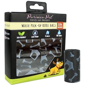 Parisian Pet 'Dog House Design' Waste Bags - Convenient, Leak-Proof, Durable, Black Disposable Pet Waste Bags for Dogs & Cats - 1 of 2