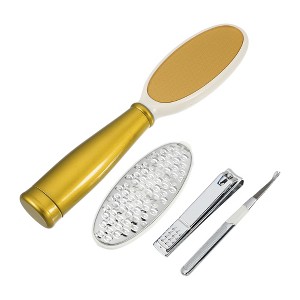 Unique Bargains Removes Dead Skin Remover 4 in 1 Pedicure Kit Foot File 1 Pack - 1 of 4