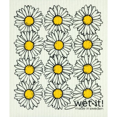 Wet It Dishcloth, Daisies; Dai