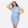 Rebdolls Women's Azalea Cowl Neck Open Back Mini Bodycon Dress - 2 of 4