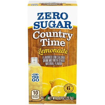 Country Time On-The-Go Powdered Drink Mix, Zero Sugar Lemonade, 6 ct - Packets (Pack of 5)