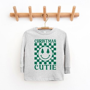 The Juniper Shop Christmas Cutie Checkered Toddler Long Sleeve Tee - 1 of 3