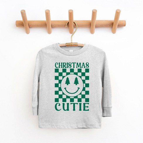 The Juniper Shop Christmas Cutie Checkered Toddler Long Sleeve Tee - image 1 of 3