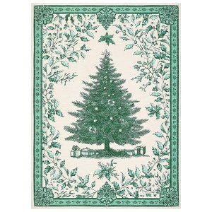 Christmas Tree Area Rug, Washable Non-Slip Holiday Carpet, Soft Nursery Mat for Bedroom, Living Room, Office - 1 of 4