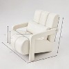 Maliang Modern Upholstered Accent Chair with Back Pillow - 3 of 4