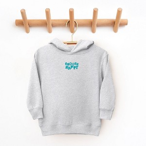 The Juniper Shop Embroidered Choose Happy Smiley Face Toddler Graphic Hoodie - 1 of 3
