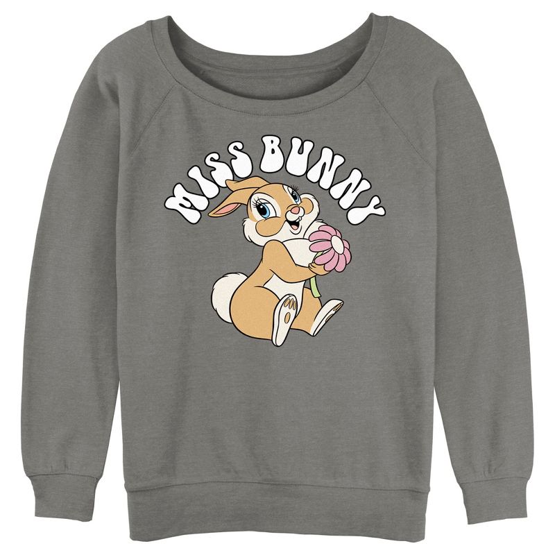 Juniors Womens Bambi Miss Bunny Sweatshirt, 1 of 5