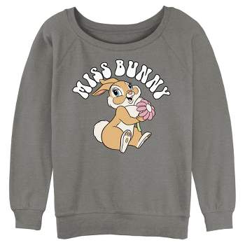 Juniors Womens Bambi Miss Bunny Sweatshirt