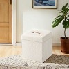 LEDREM Foldable Ottoman with Hidden Storage, 15-Inch Cube Footrest Stool, 660lb Weight Capacity - 4 of 4