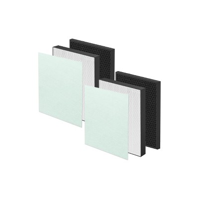 Nispira 2520 Activated Carbon Filter + 2521 True HEPA Filter Replacement for Bissell Air400 Air Purifier. 2 Sets