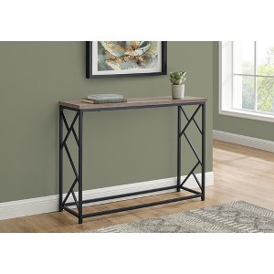 Modern Laminate Console Table with Metal X-Frame for Entryway, Living Room & Bedroom - 1 of 4