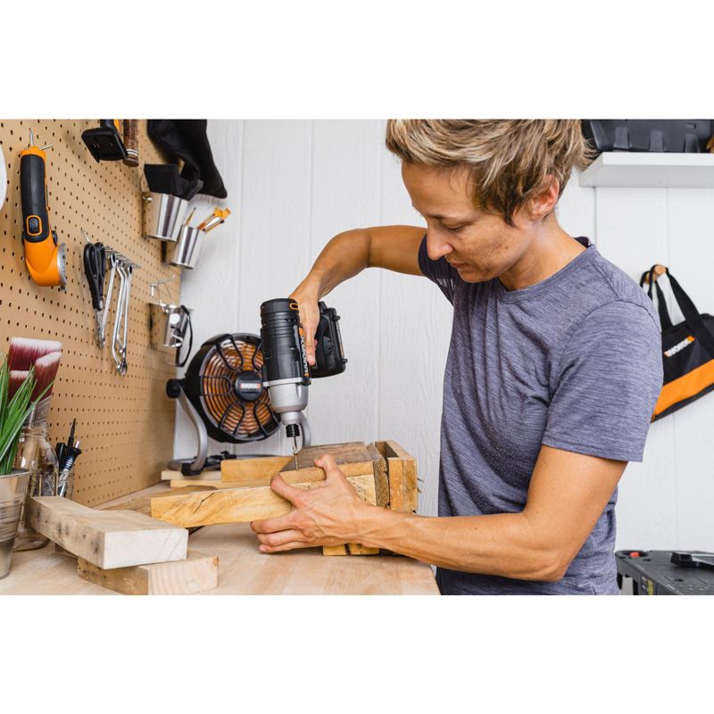 Worx WX291L POWER SHARE 20-Volt Cordless Variable Speed 1/4 in. Hex Impact Driver with Quick Change Chuck, 4 of 11
