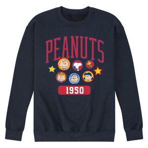Men's - Peanuts - Snoopy Charlie Woodstock Sally Linus Sally Athletic Crew 1950 Graphic Fleece Sweatshirt - 1 of 4
