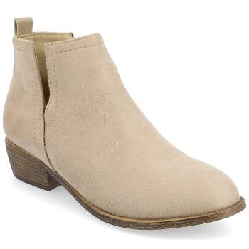 Journee Collection Womens Rimi Pull On Stacked Heel Booties