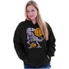 Halloween Trick or Treat Dino Bones Hoodie Sweatshirt Women Men Brisco Brands - 3 of 4