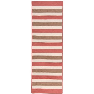 Colonial Mills Stripe It - Terracotta 2 ft.x8 ft. Runner (Rectangle) Rug Indoor/Outdoor 100% Polypropylene - 1 of 2