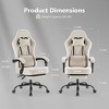 Gulches Computer game chair lumbar support, adjustable height with armrests and headrests, 360° rotating wheels - 4 of 4