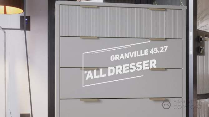 Tall Granville Modern 5 Drawer Dresser - Manhattan Comfort, 2 of 12, play video