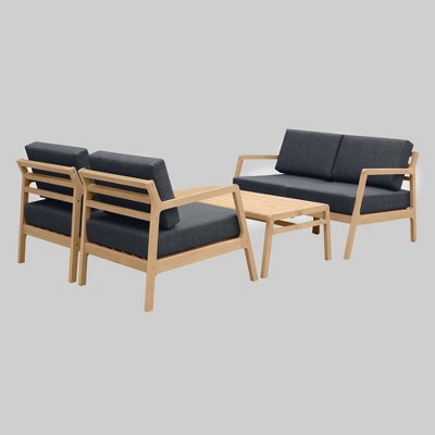 Asta 4pc Seating Set - Black - RST Brands