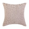 Kate Aurora Red Hook Cut Leaf Embossed Chenille Ultra Plush & Fluffy 18"x 18" Filled Accent Throw Pillow With Removable Zipper Shell/Cover - 2 of 4