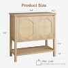 Buffet Cabinet with Storage, Sideboard Storage Cabinet with Rattan, Accent Cabinet for Living Room, Hallway, Liquor Coffee Buffet for Kitchen Natural - 2 of 4