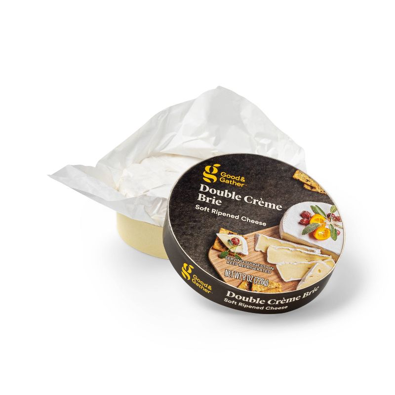 Double Cr&#232;me Brie Cheese Wheel - 8oz - Good &#38; Gather&#8482;, 4 of 7