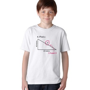 Find X Youth T Shirt Funny Variable Student Classroom Math Teacher Tee For Kids - Crazy Dog Youth T Shirt - 1 of 4