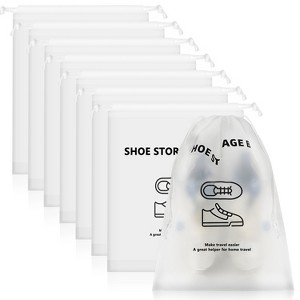Fosmon 8 Pack Shoe Bags for Travel, Drawstring Shoe Bag Organizer, Travel Shoe Bags for Packing in Suitcase Gym Travelling, Waterproof Shoe Travel Bag - 1 of 4