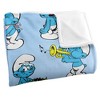 Kids' The Smurfs  All Over Silky Touch Blanket White 36X58 - 3 of 4