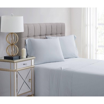 Charisma Illusion Blue King Cotton Percale Pillowcase Set